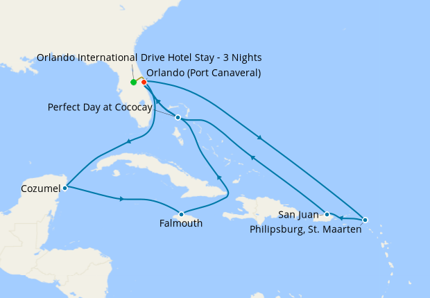 Cruise Itinerary Map