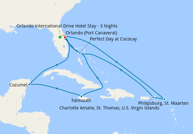 Cruise Itinerary Map