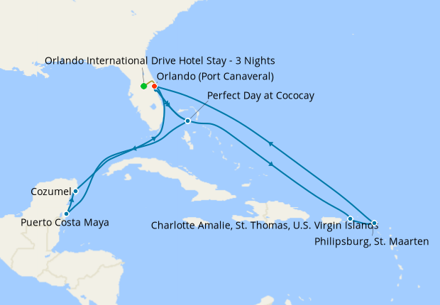 Cruise Itinerary Map