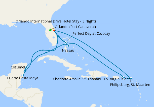 Cruise Itinerary Map