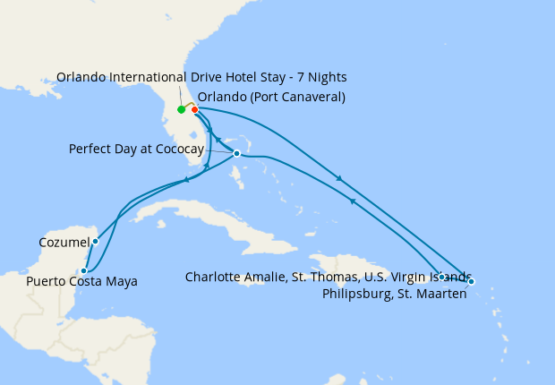 Cruise Itinerary Map