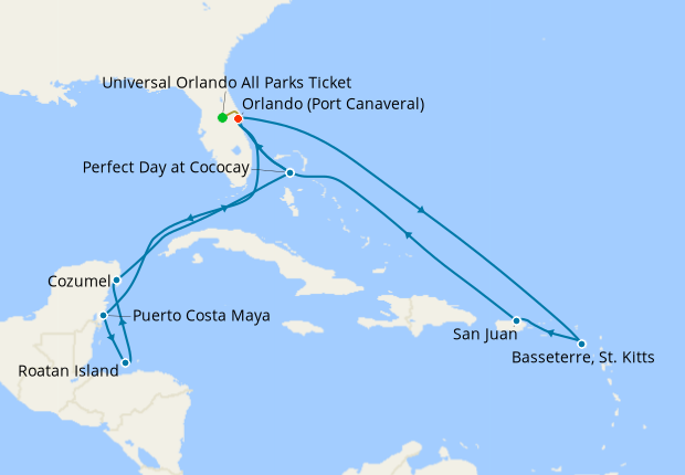 Cruise Itinerary Map
