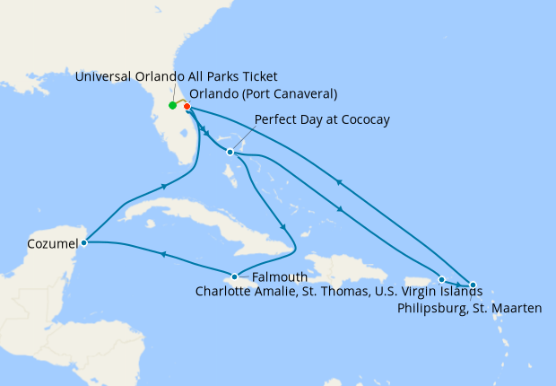 Cruise Itinerary Map