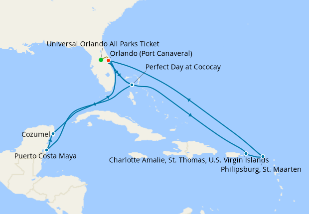 Cruise Itinerary Map