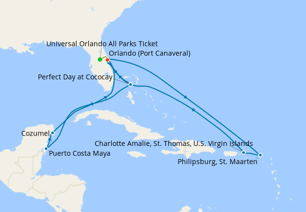 Cruise Itinerary Map