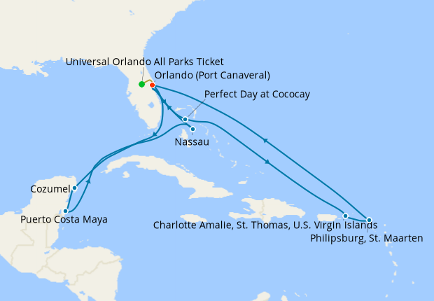 Cruise Itinerary Map