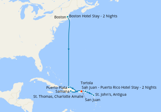 Cruise Itinerary Map