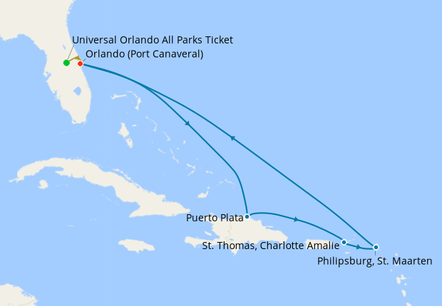 Cruise Itinerary Map