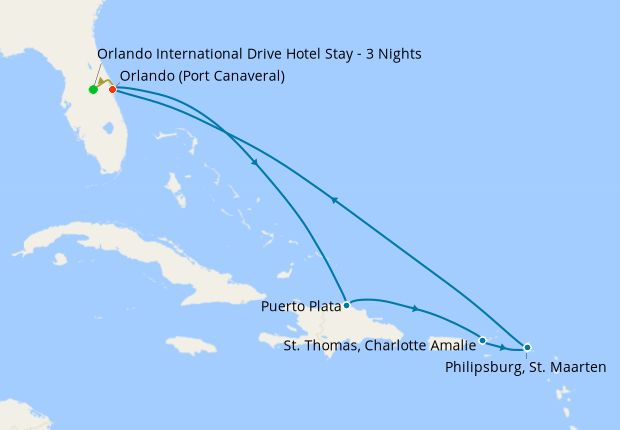 Cruise Itinerary Map