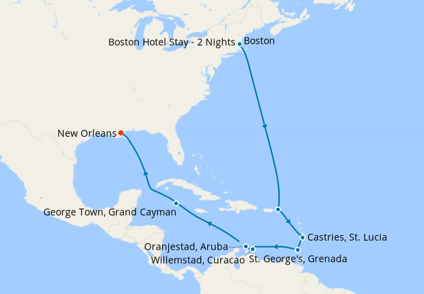 Cruise Itinerary Map
