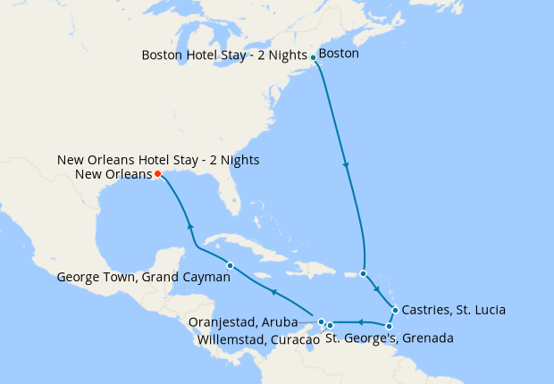 Cruise Itinerary Map