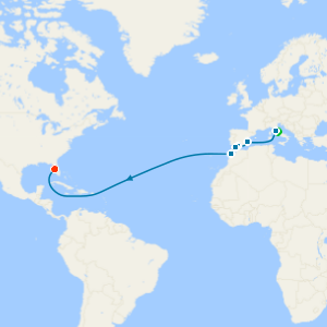 Spain & Morocco Transatlantic with Rome and Tampa Stays