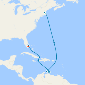 Aruba, Curacao & Bonaire with Boston and Miami Beach Stays