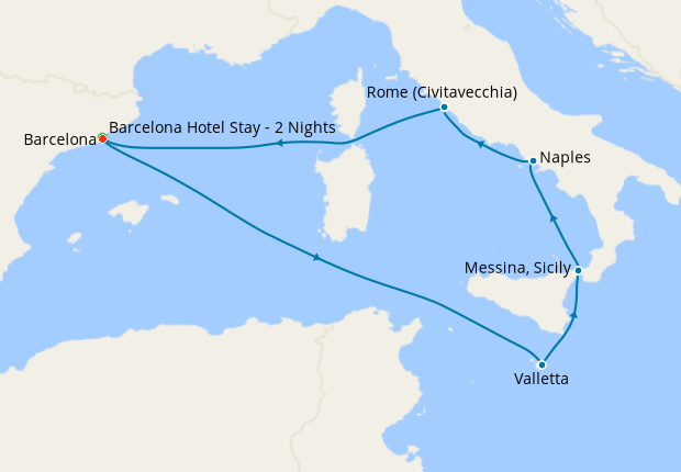 Cruise Itinerary Map
