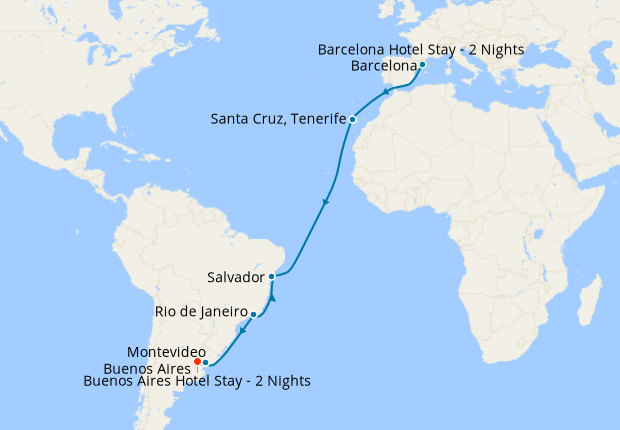 Cruise Itinerary Map