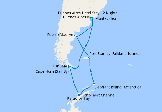 Cruise Itinerary Map