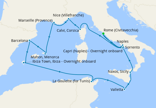 Cruise Itinerary Map