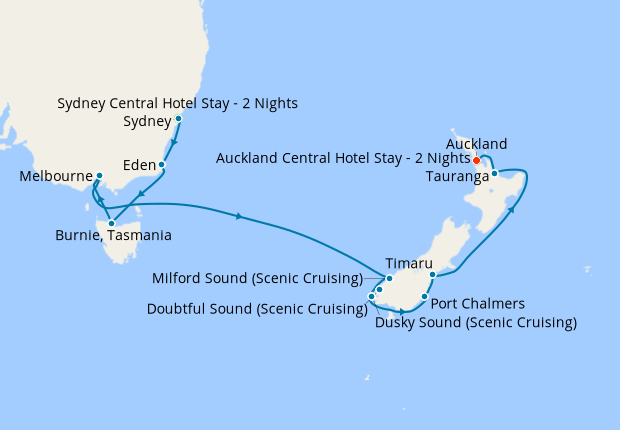 Cruise Itinerary Map