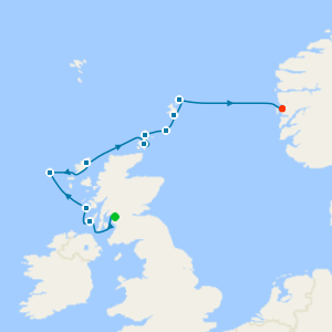 The Hebrides, Orkney and Shetland to Bergen