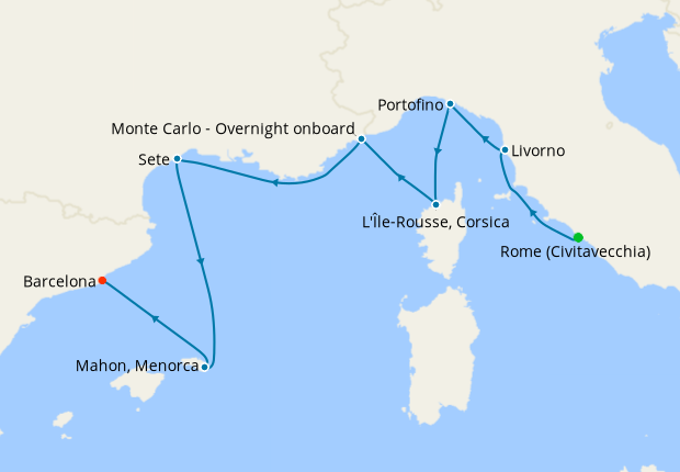 Cruise Itinerary Map