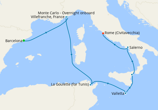 Cruise Itinerary Map