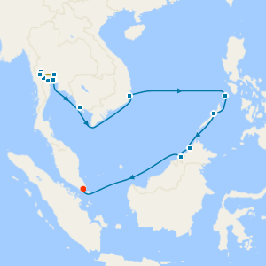 6 Nt Bangkok & River Kwai Tour & Southeast Asia to Singapore