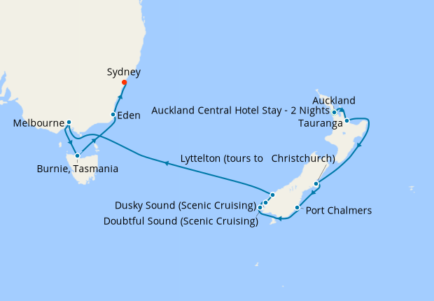 Cruise Itinerary Map