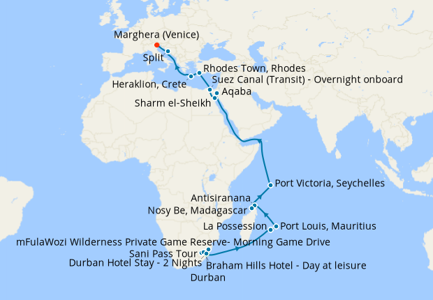 Cruise Itinerary Map