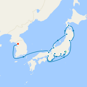 Japan & South Korea from Tokyo to Seoul with Stays