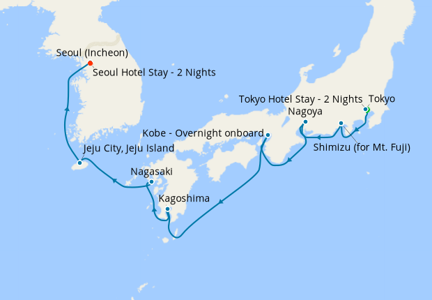 Cruise Itinerary Map