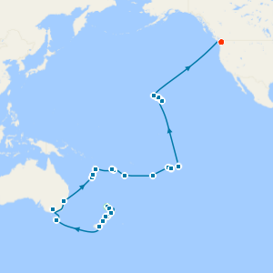 Auckland, New Zealand, Australia & South Pacific Crossing to Seattle with Stays