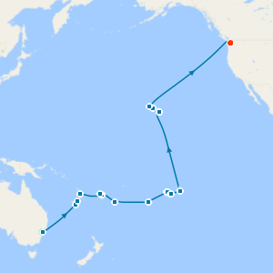 Legendary South Pacific Crossing: Sydney to Seattle with Stays