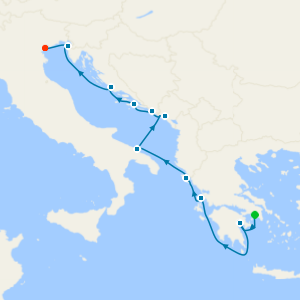 Gems of the Greek Islands & Adriatic Coast From Athens