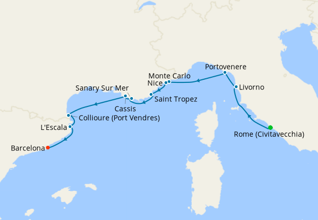 Cruise Itinerary Map