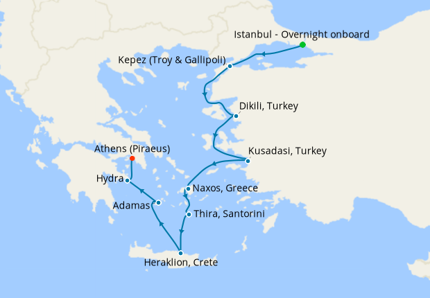 Cruise Itinerary Map