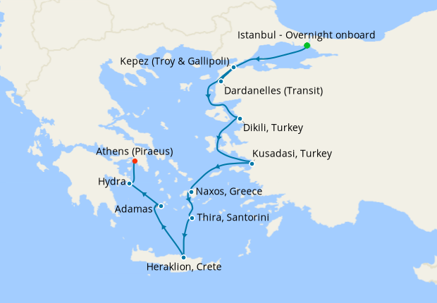 Cruise Itinerary Map
