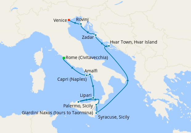 Cruise Itinerary Map
