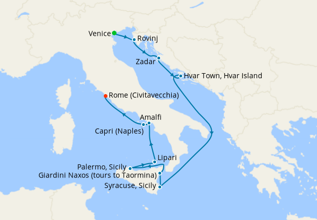 Cruise Itinerary Map