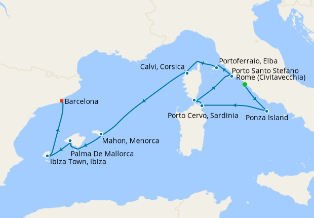 Cruise Itinerary Map