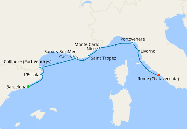 Cruise Itinerary Map