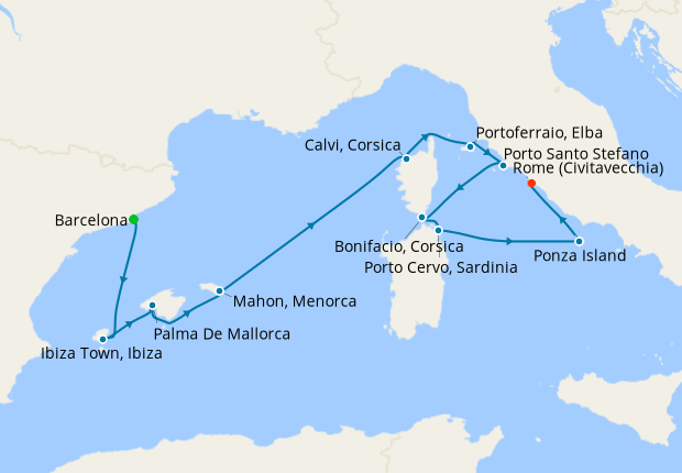 Cruise Itinerary Map