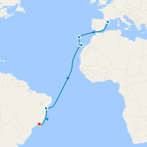 Grand Voyage with Barcelona & Rio de Janeiro Stays