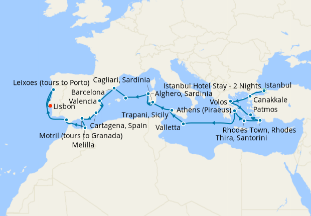 Cruise Itinerary Map