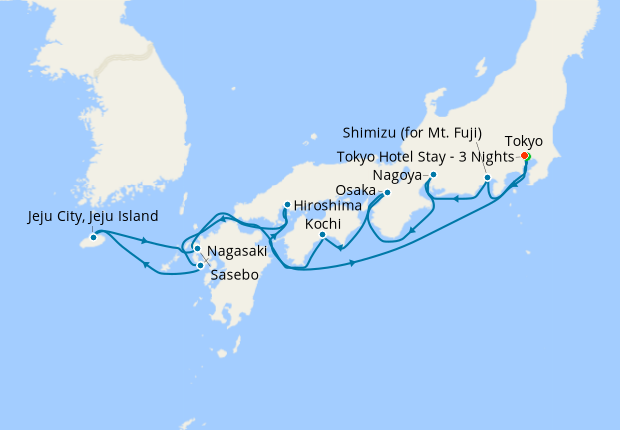 Cruise Itinerary Map