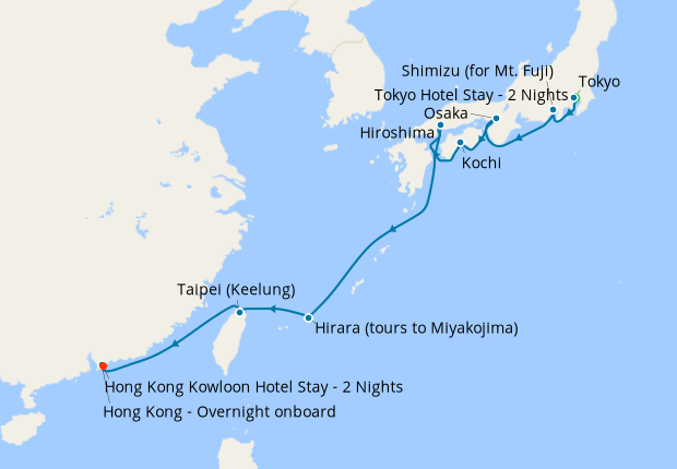 Cruise Itinerary Map