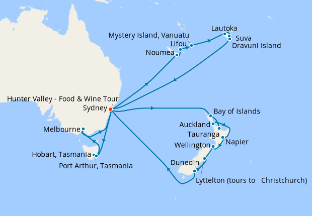 Cruise Itinerary Map