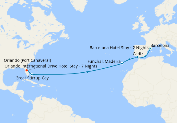 Cruise Itinerary Map