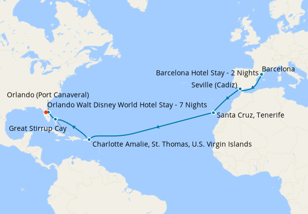 Cruise Itinerary Map