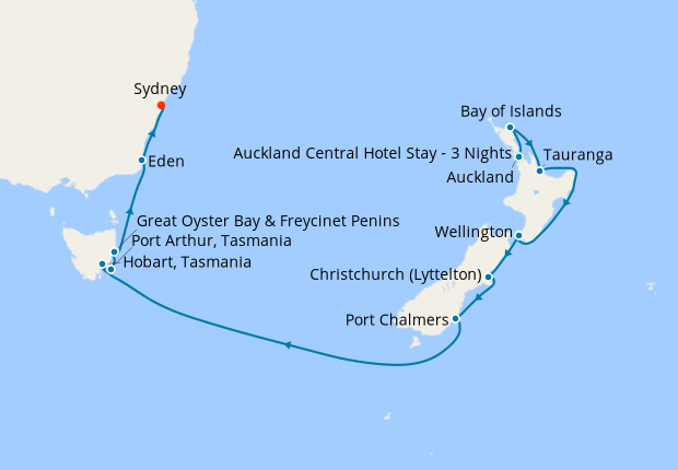 Cruise Itinerary Map