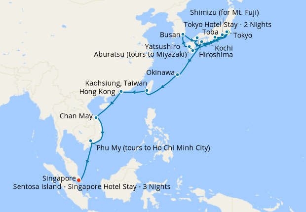 Cruise Itinerary Map